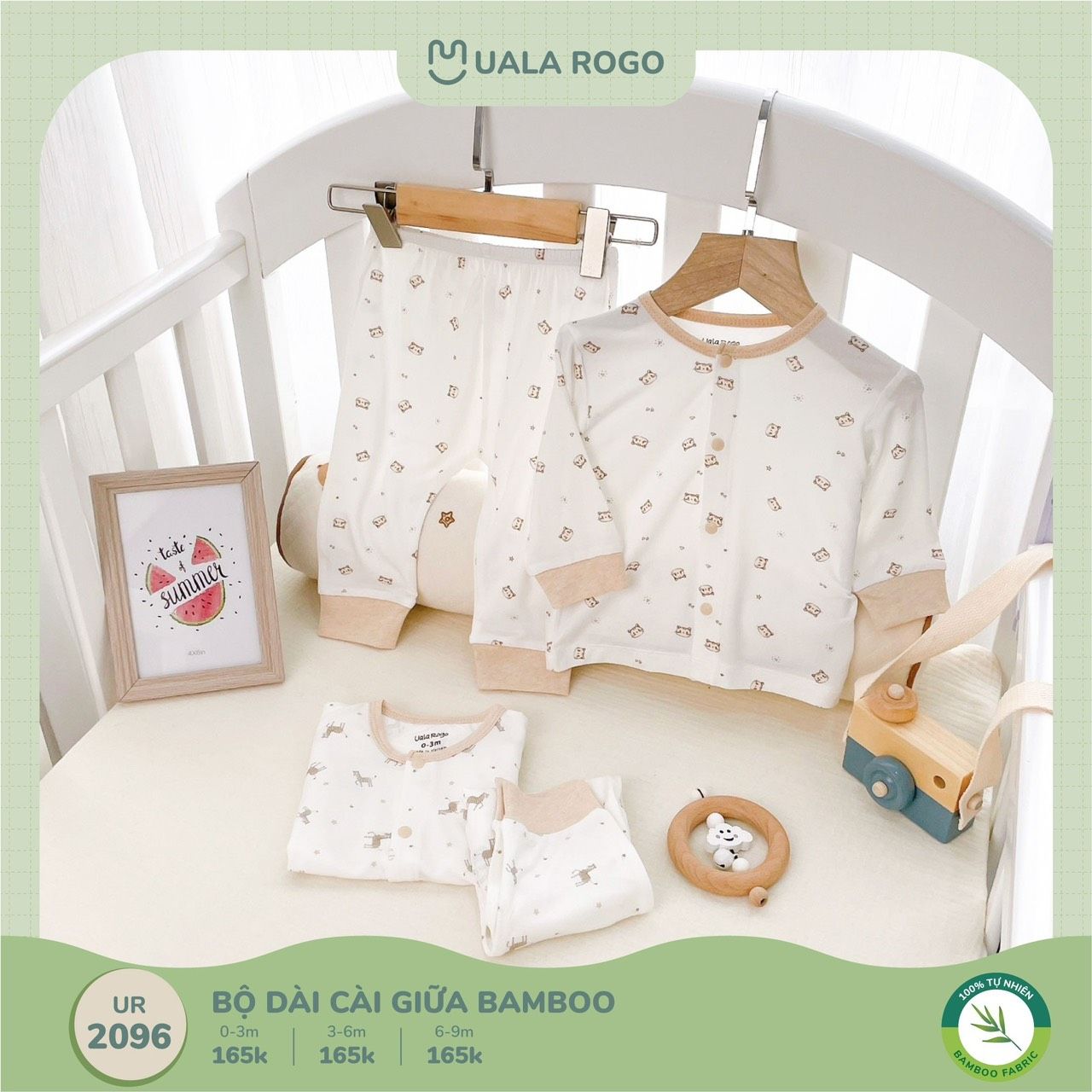  Bộ dài cài giữa bamboo hoạ tiết UR 2096 