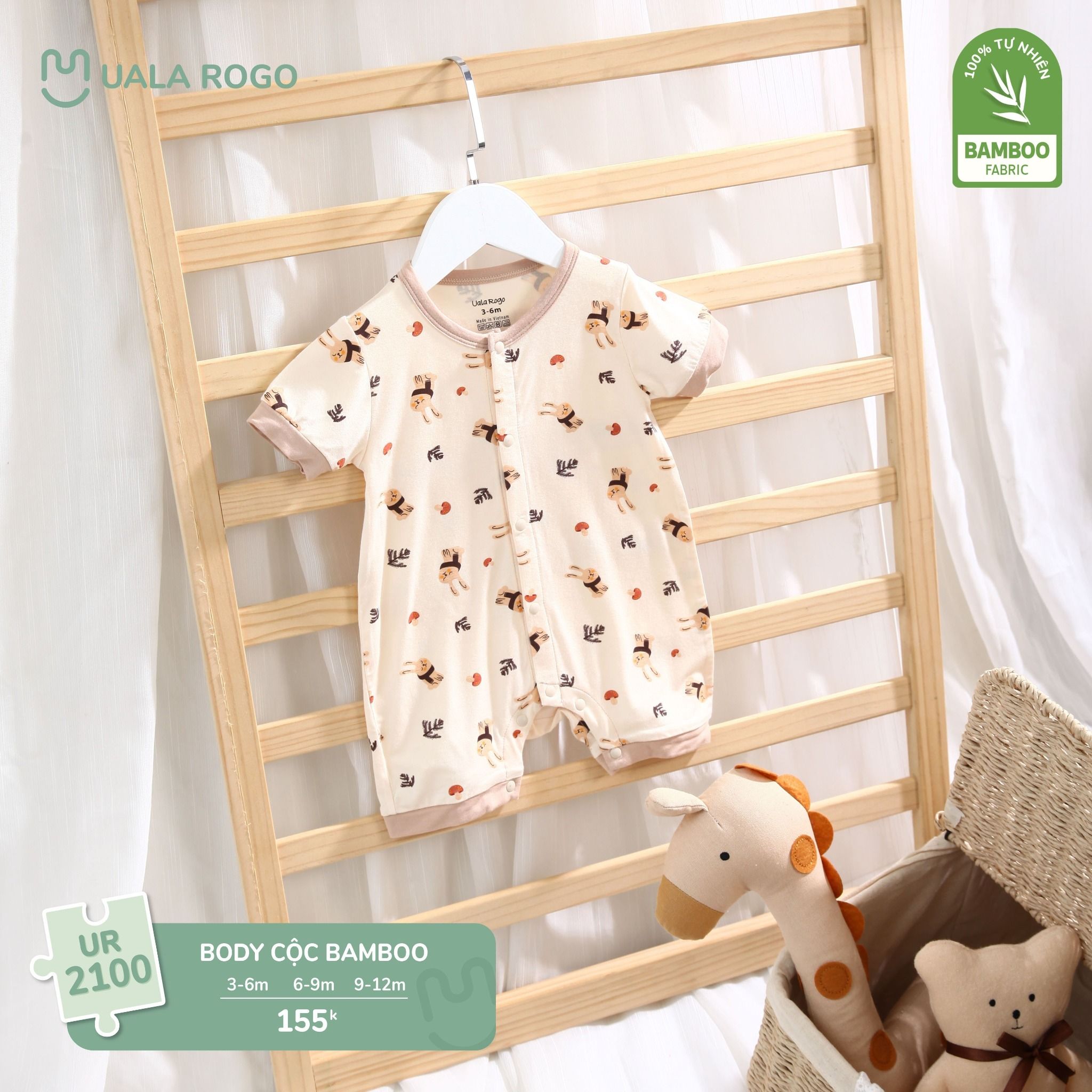  Body cộc bamboo hoạ tiết UR 2100 