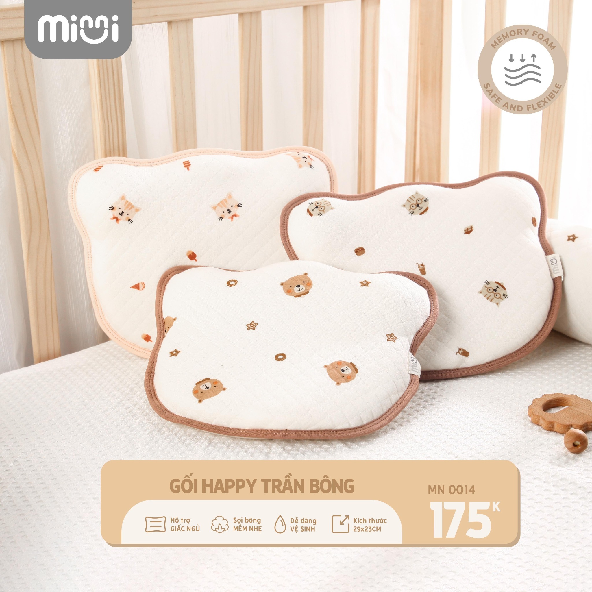 Gối HAPPY Trần Bông MN 0014