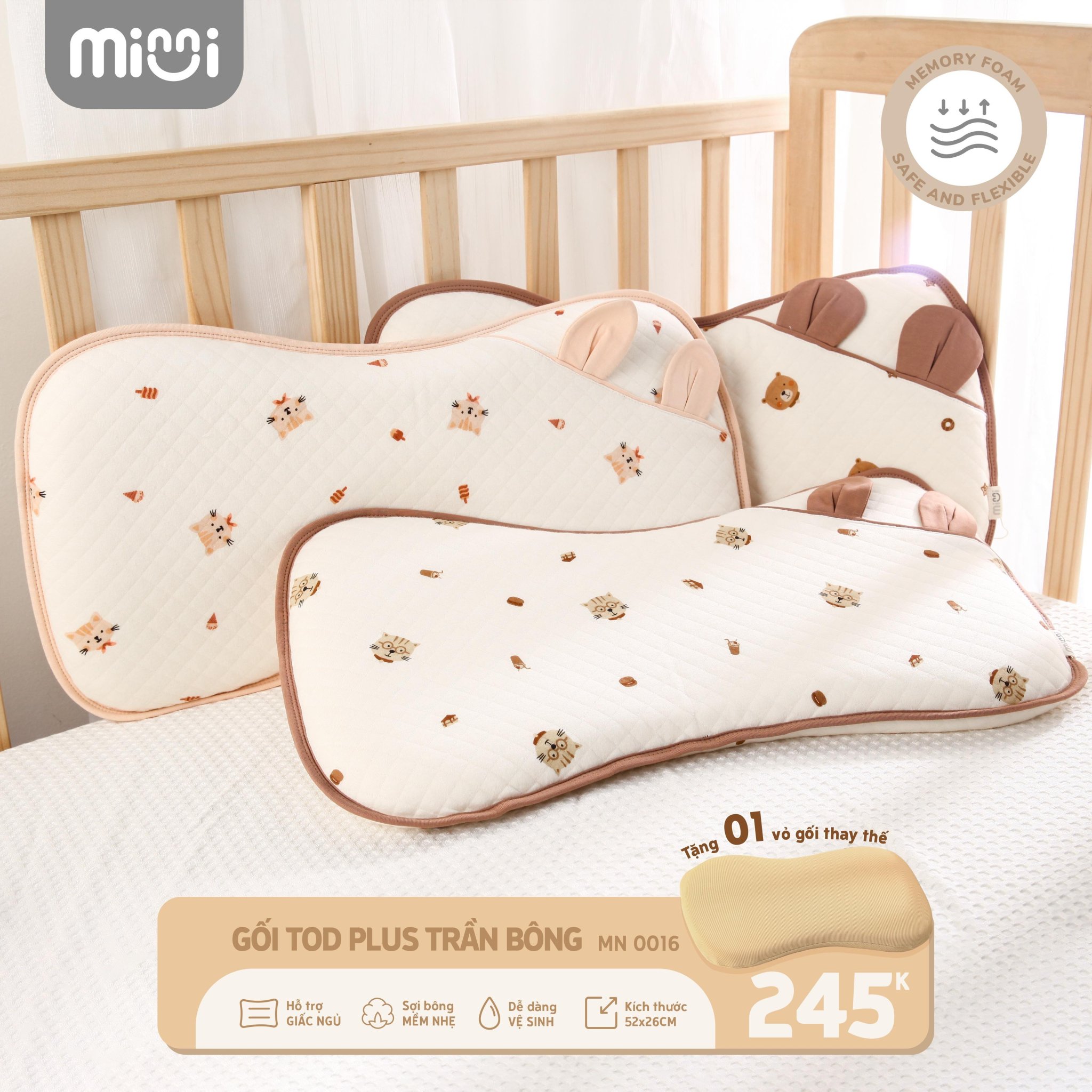 Gối TOD PLUS Trần Bông MN 0016