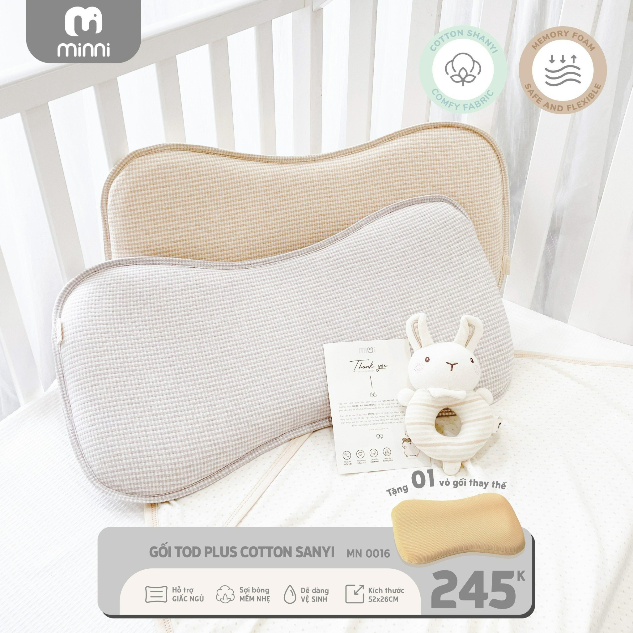 Gối TOD Plus Cotton Sanyi MN 0016