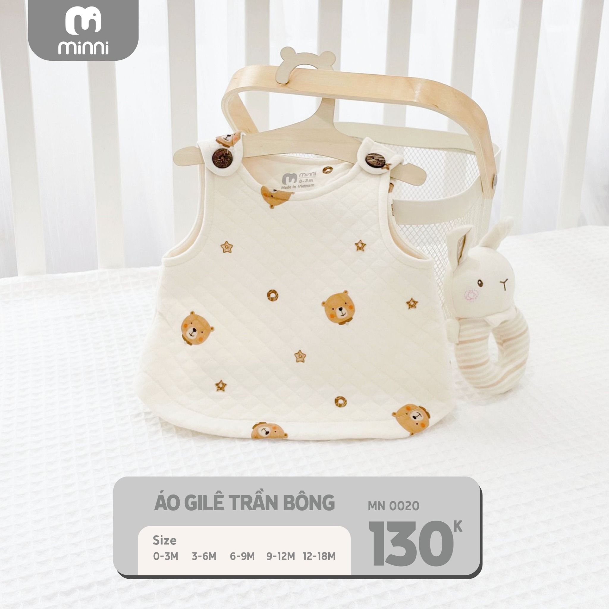  Áo Gile Trần Bông Mini 0020 