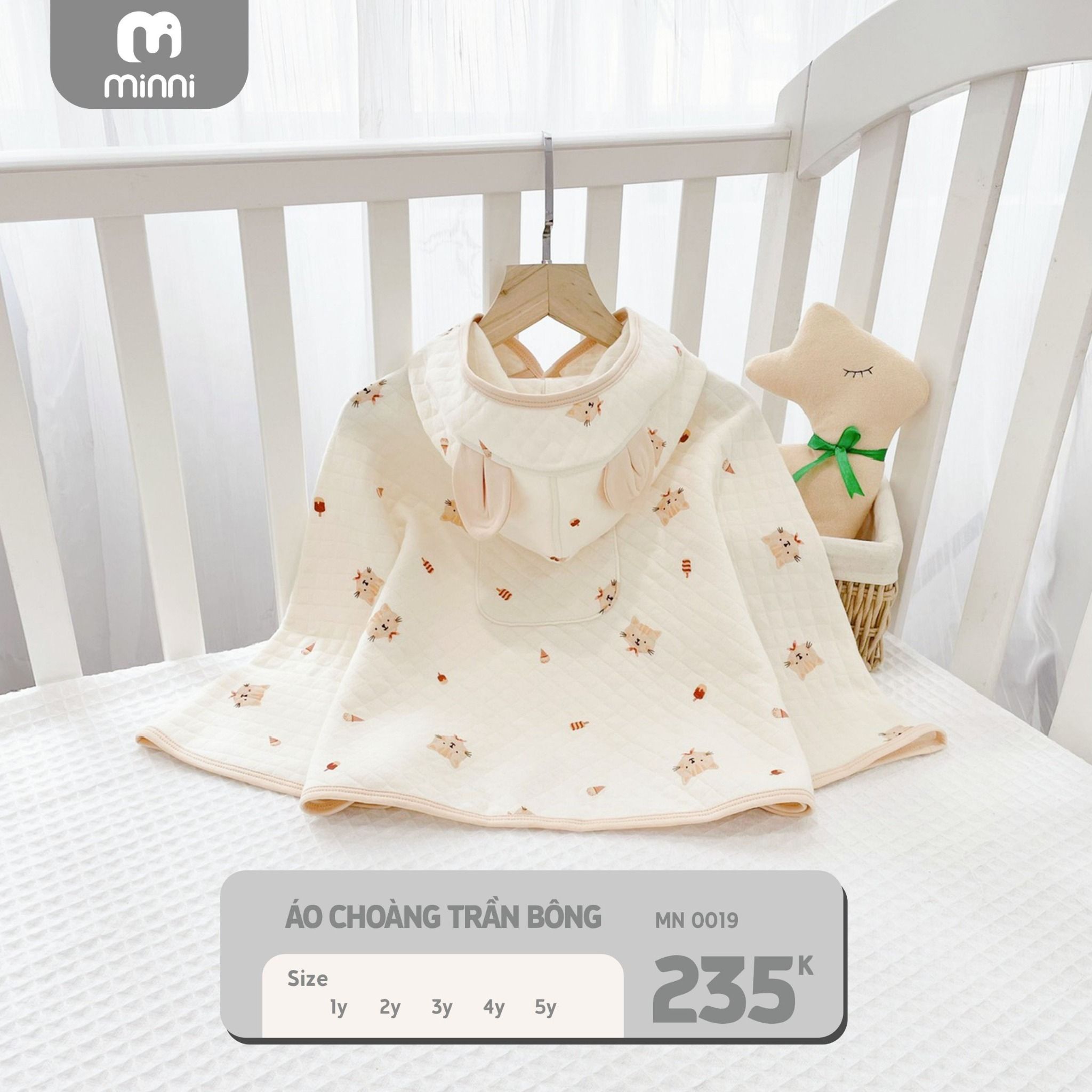  Áo Choàng Trần Bông Mini 0019 