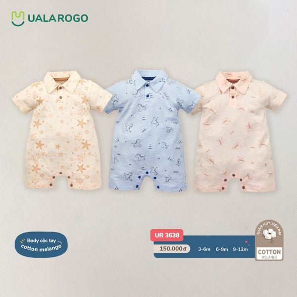  Bộ Body Cổ Cài Khuy Cho Bé  UR 3638 