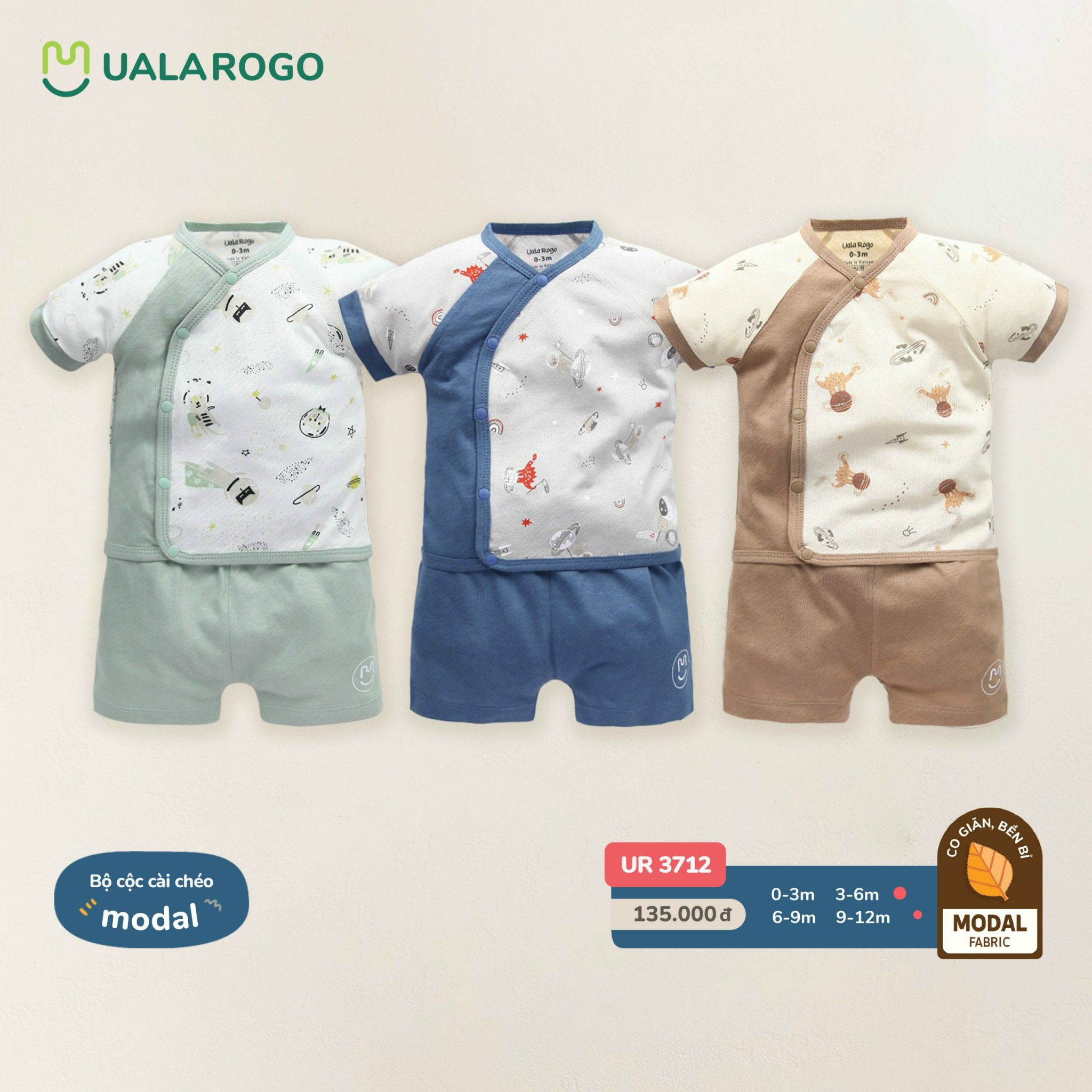 Bộ Cộc Tay Cài Chéo Modal UR 3712