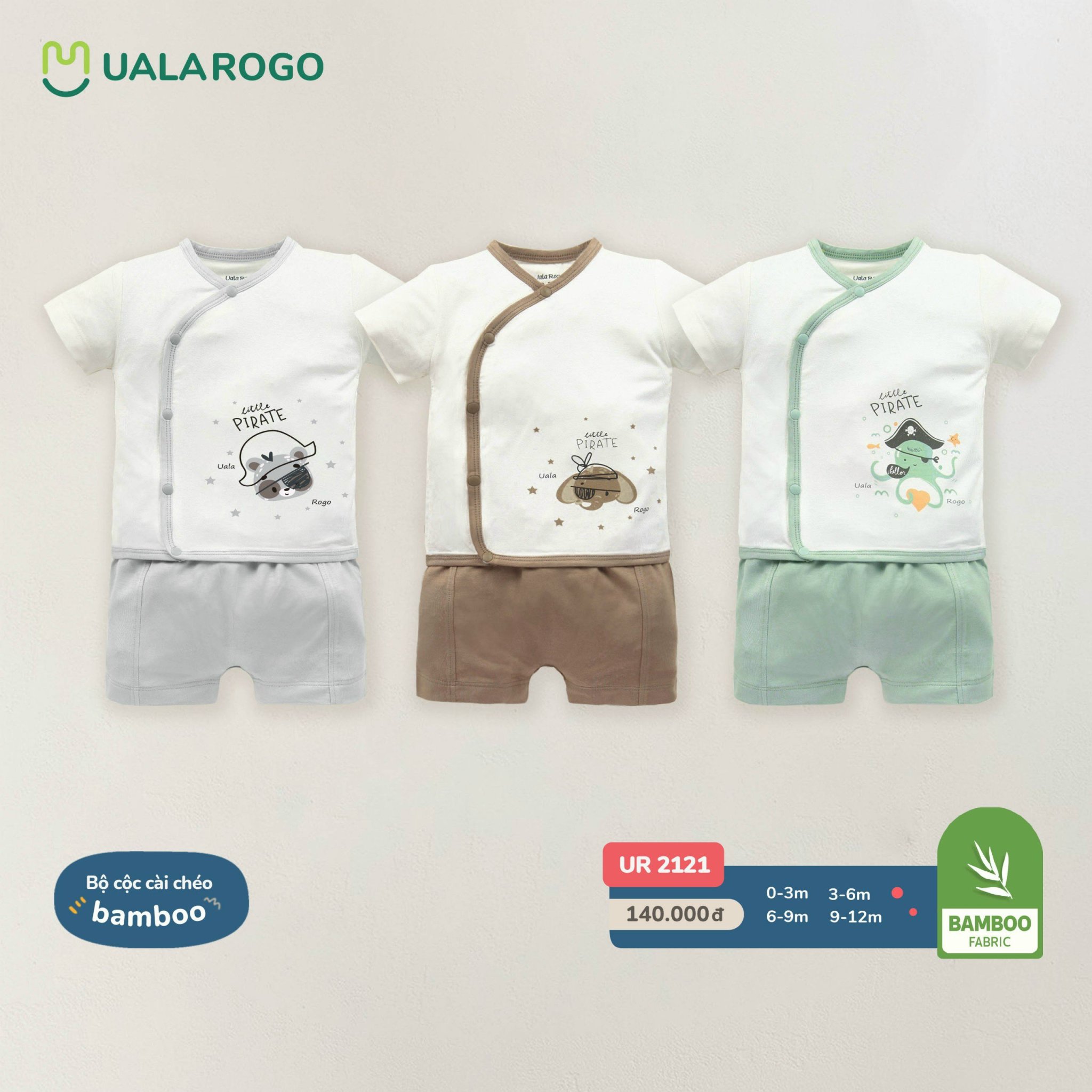 Bộ Cộc Tay Cài Chéo Bamboo UR 2121