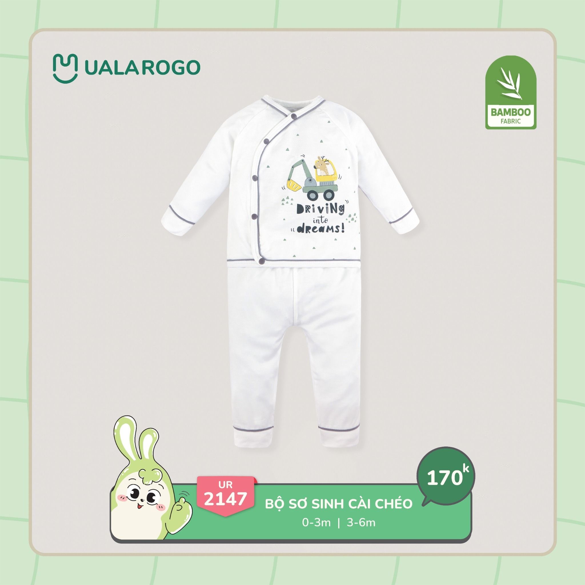  Bộ Sơ Sinh Cài Chéo UR 2147 