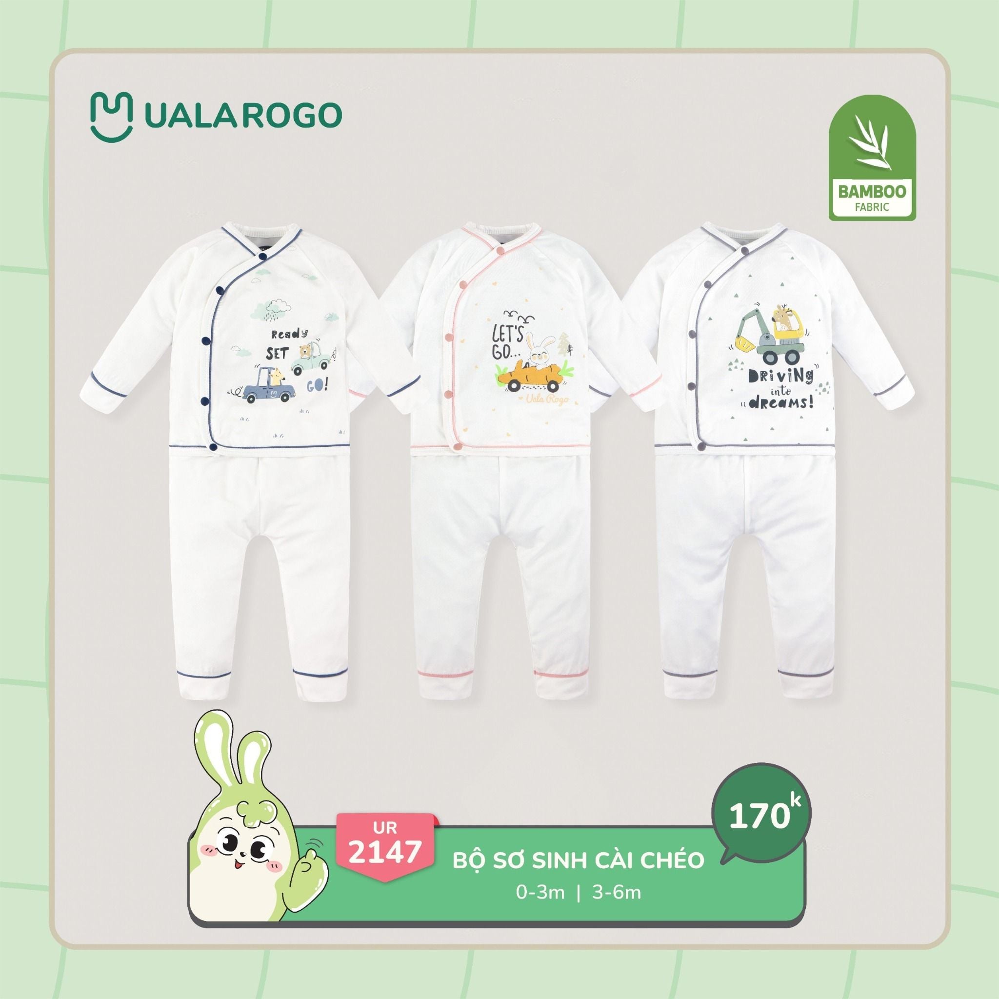  Bộ Sơ Sinh Cài Chéo UR 2147 