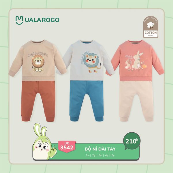  Bộ Nỉ Dài Tay Cho Bé UR 3542 