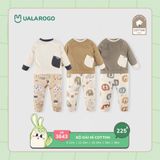  Bộ Dài Tay Nỉ Cotton Cho Bé UR 3643 