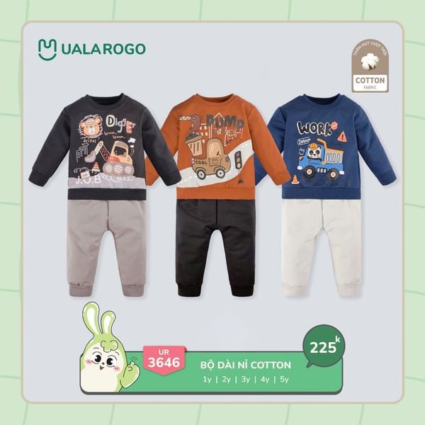  Bộ Dài Tay Nỉ Cho Bé UR 3646 