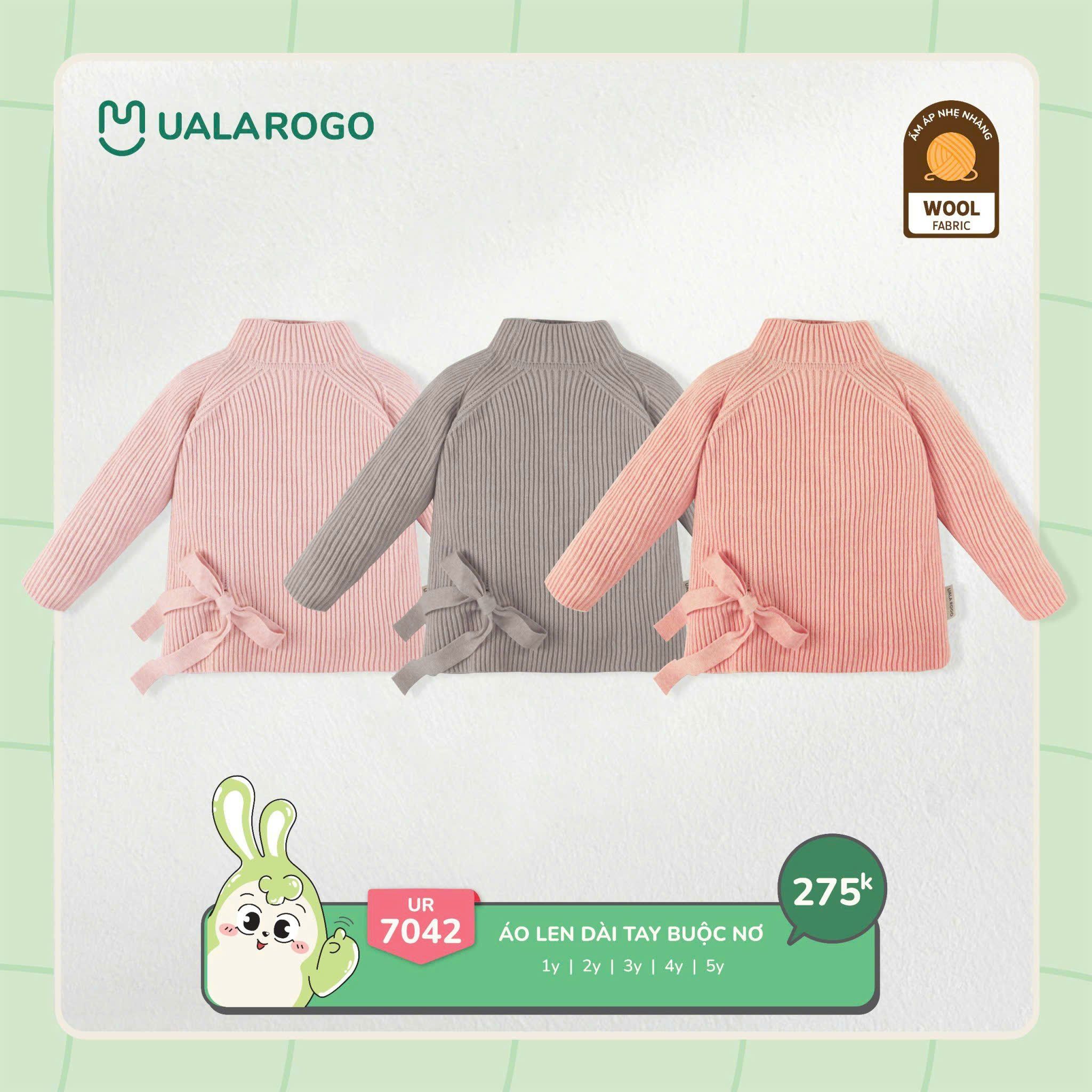  Áo Len Dài Tay Buộc Nơ UR 7042 