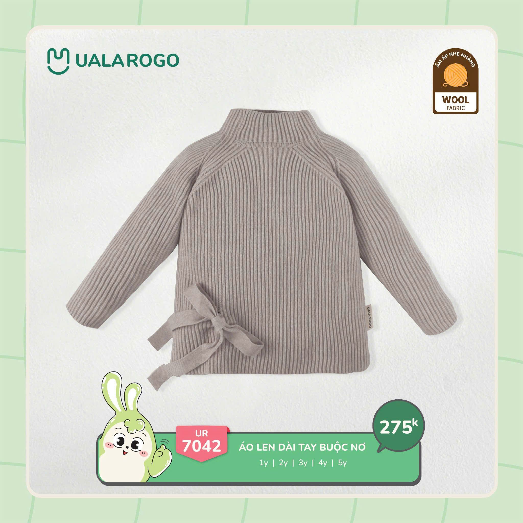  Áo Len Dài Tay Buộc Nơ UR 7042 