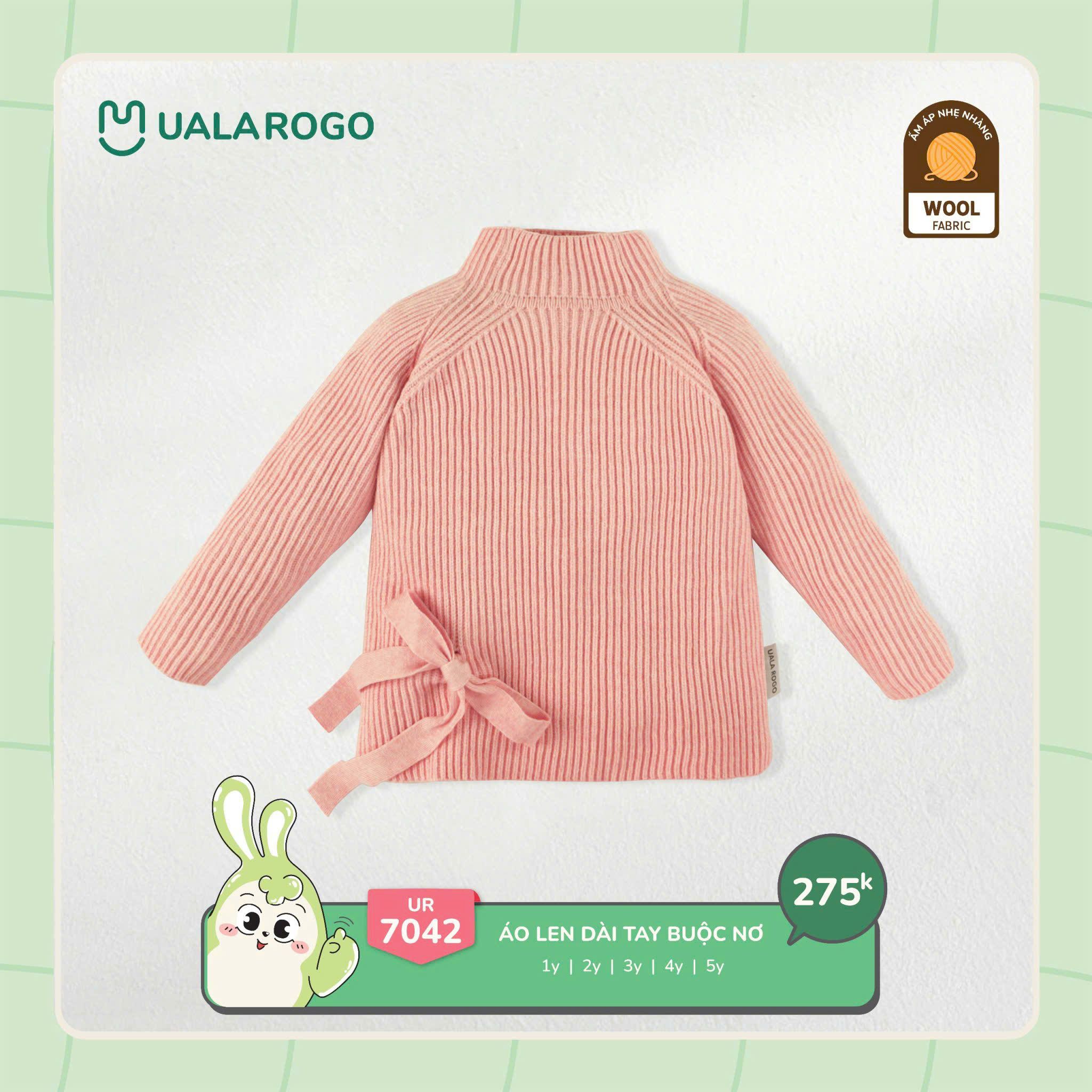  Áo Len Dài Tay Buộc Nơ UR 7042 