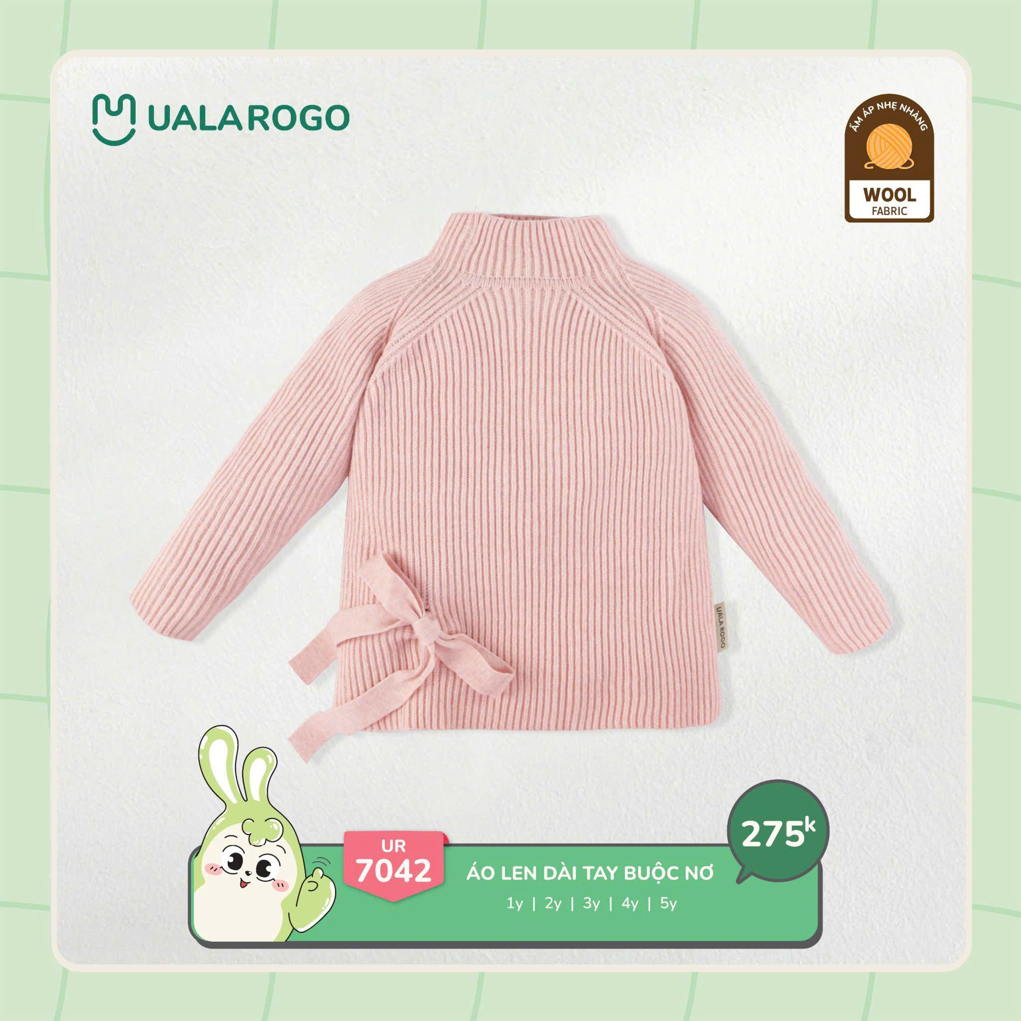  Áo Len Dài Tay Buộc Nơ UR 7042 