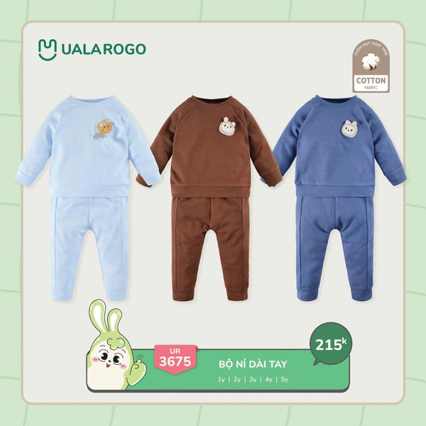  Bộ Nỉ Dài Tay Cho Bé UR 3675 