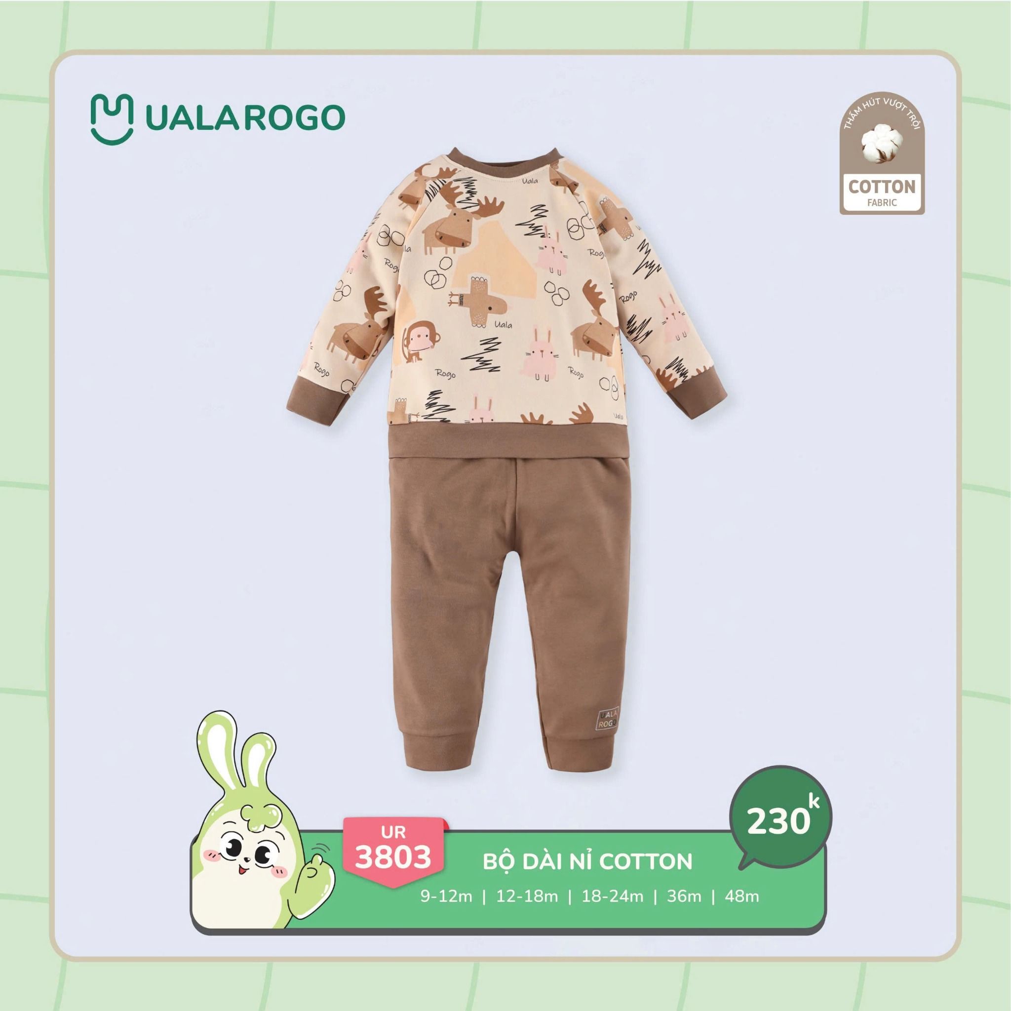  Bộ Nỉ Dài Tay Cotton UR 3803 