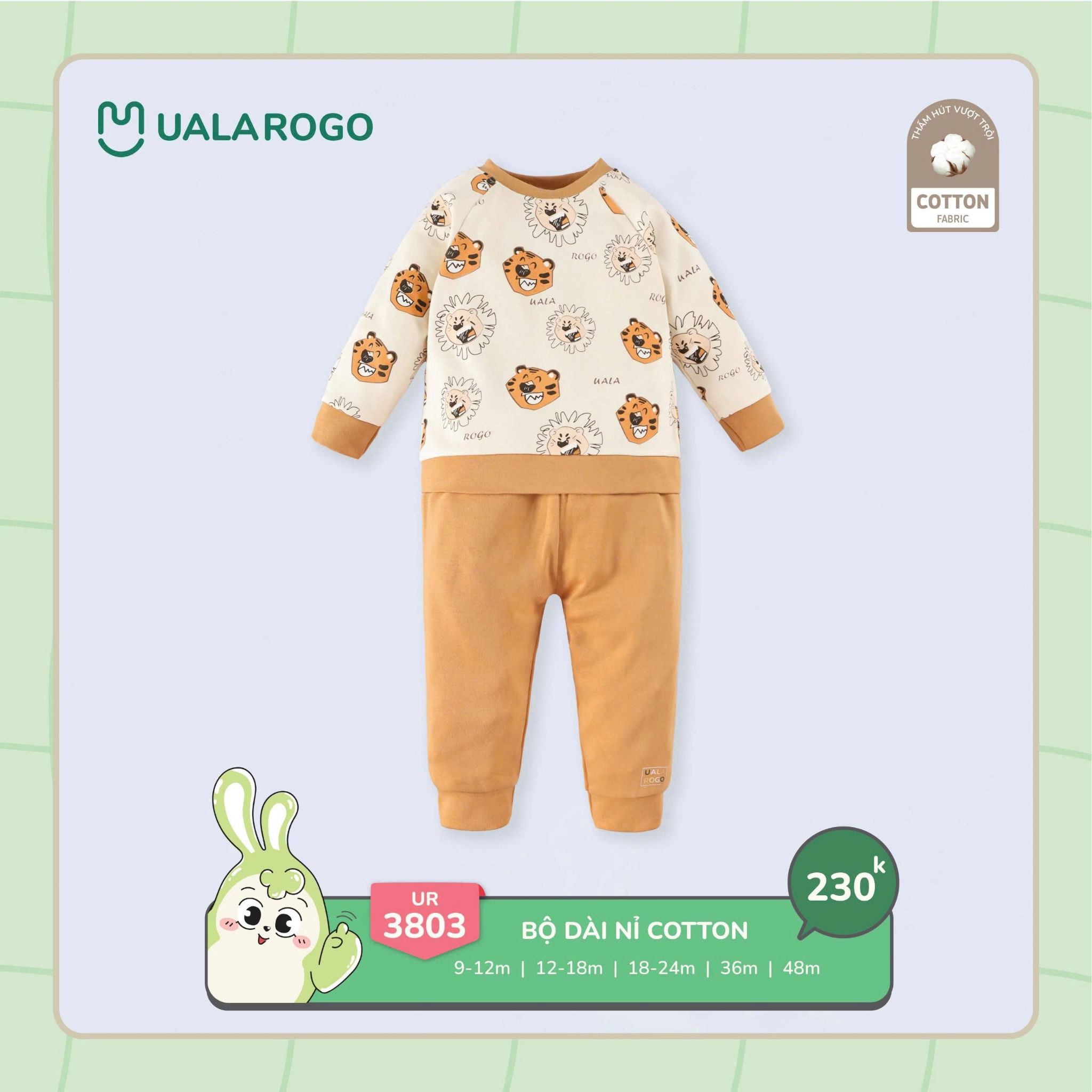  Bộ Nỉ Dài Tay Cotton UR 3803 