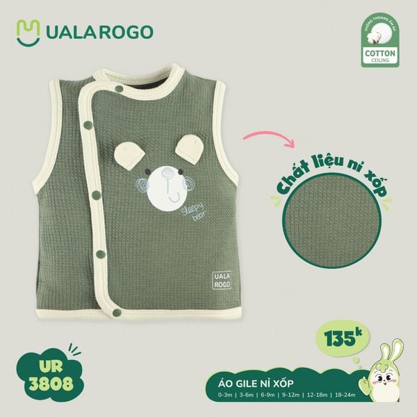  Áo Gile Cài Chéo Cho Bé UR 3808 