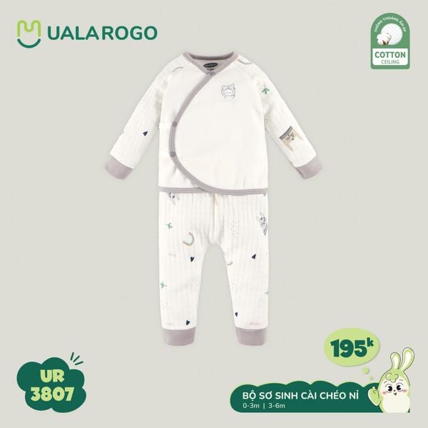  Bộ Sơ Sinh Cài Chéo Nỉ UR 3807 