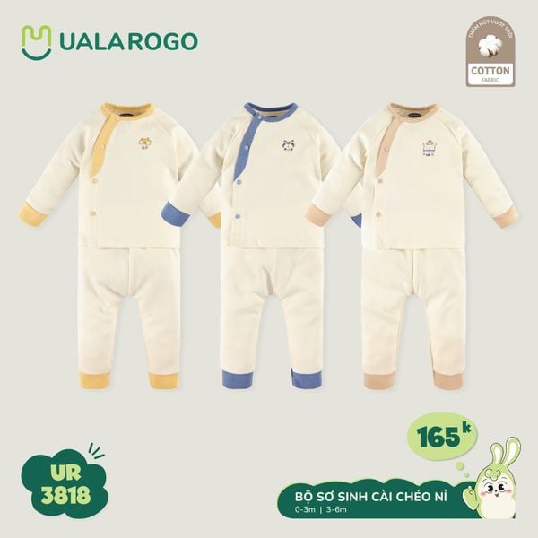  Bộ Sơ Sinh Cài Chéo Nỉ UR 3818 
