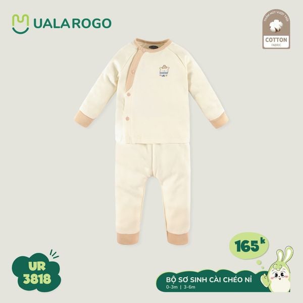  Bộ Sơ Sinh Cài Chéo Nỉ UR 3818 