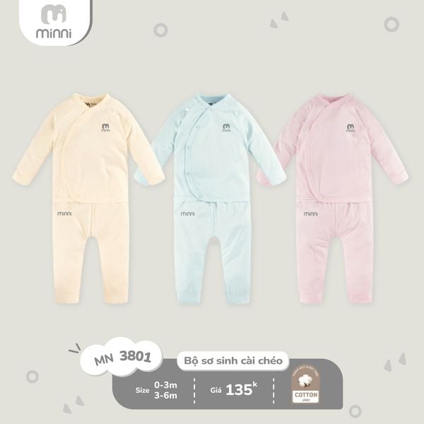  Bộ Sơ Sinh Cài Chéo UR 3801 