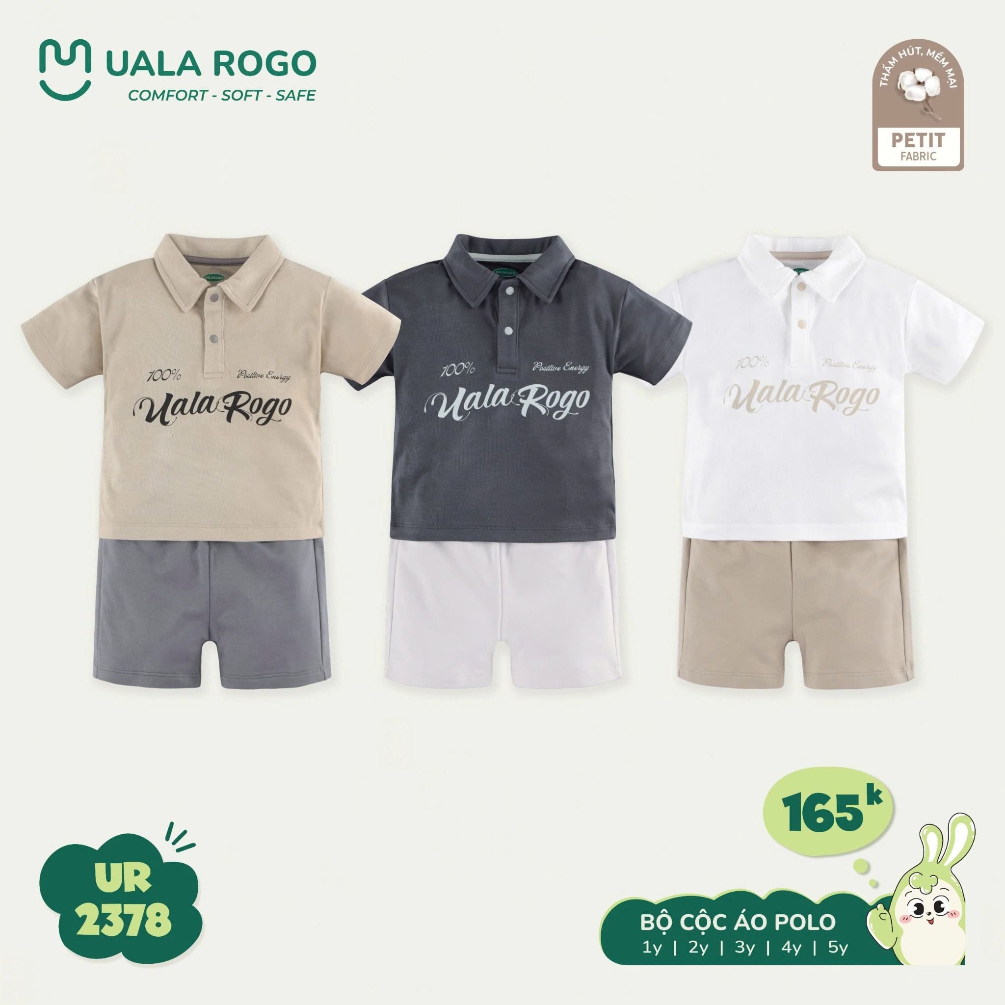  Bộ Cộc Tay Polo Cho Bé UR 2378 