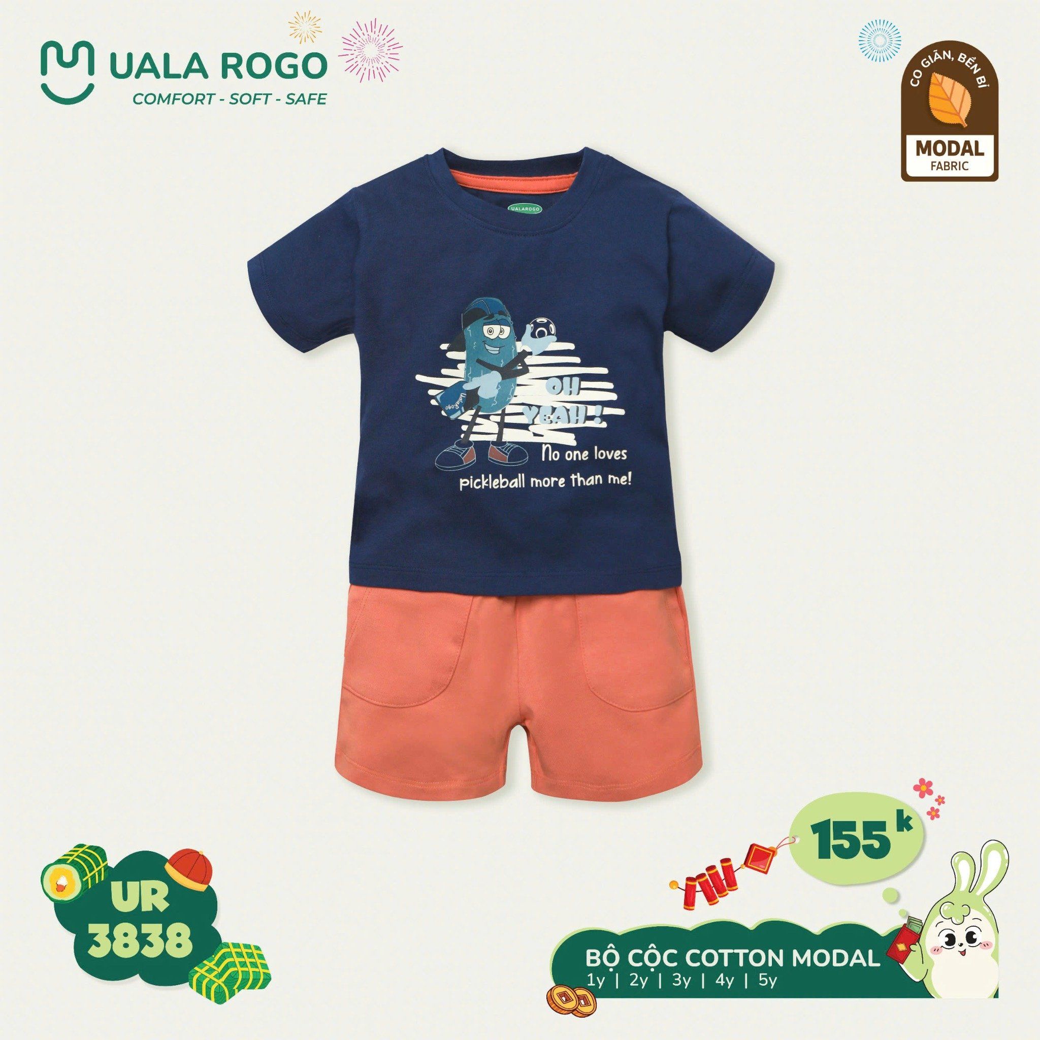  Bộ Cộc Tay Cho Bé Cotton UR 3838 