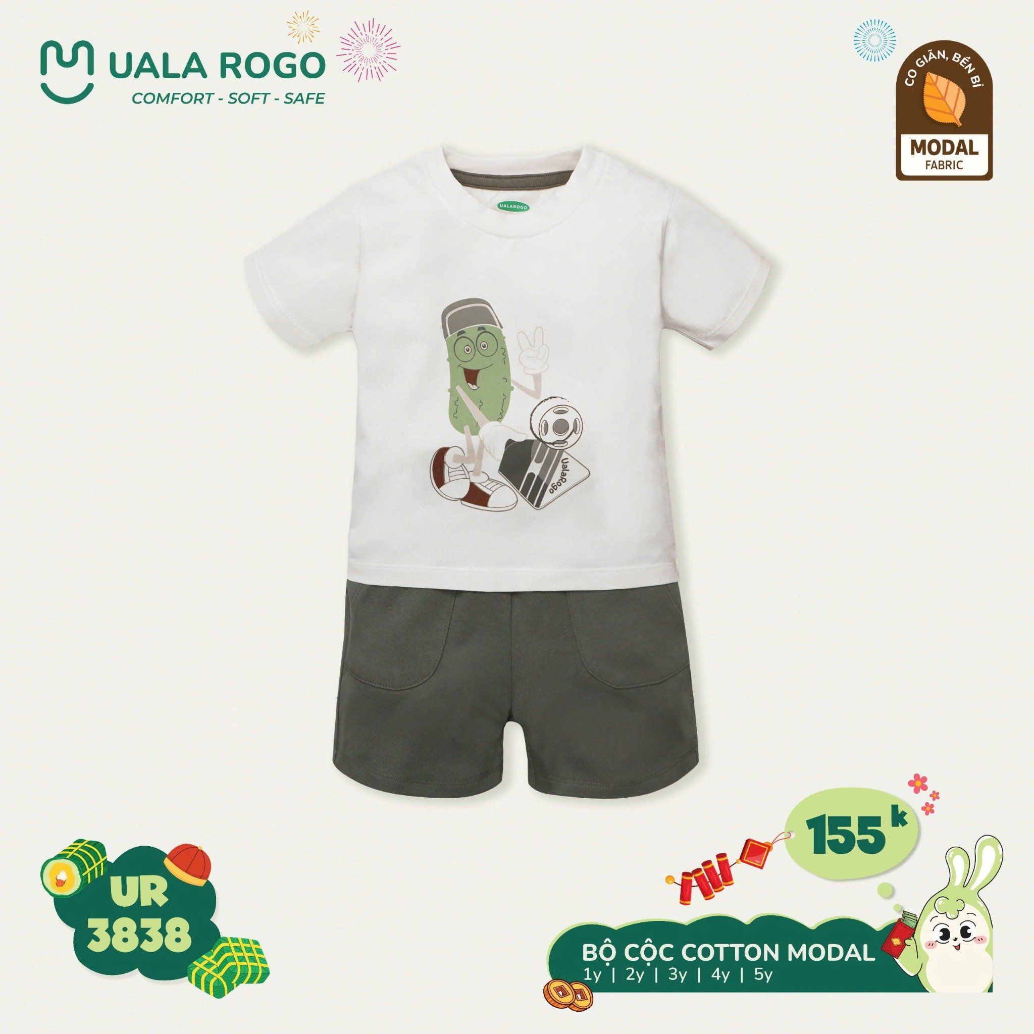  Bộ Cộc Tay Cho Bé Cotton UR 3838 