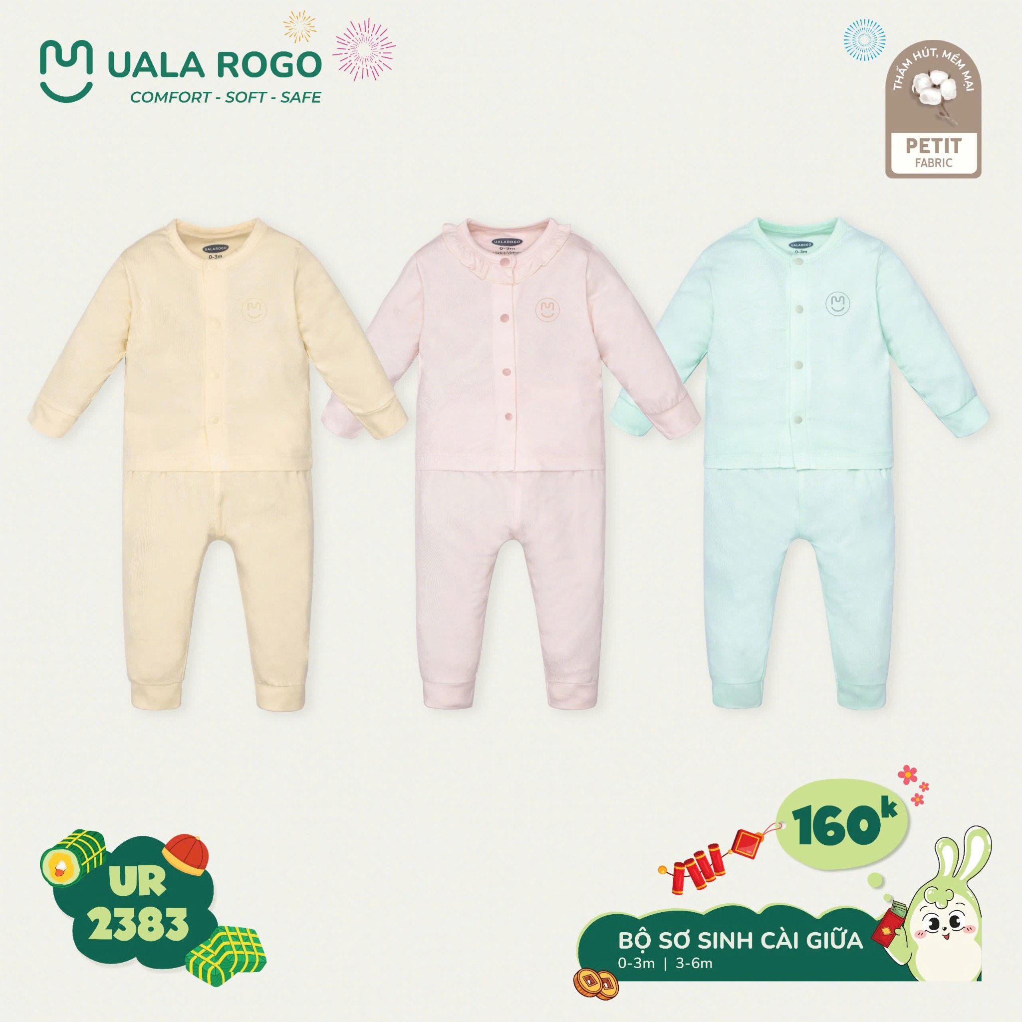 Bộ Dài Tay Sơ Sinh 2383
