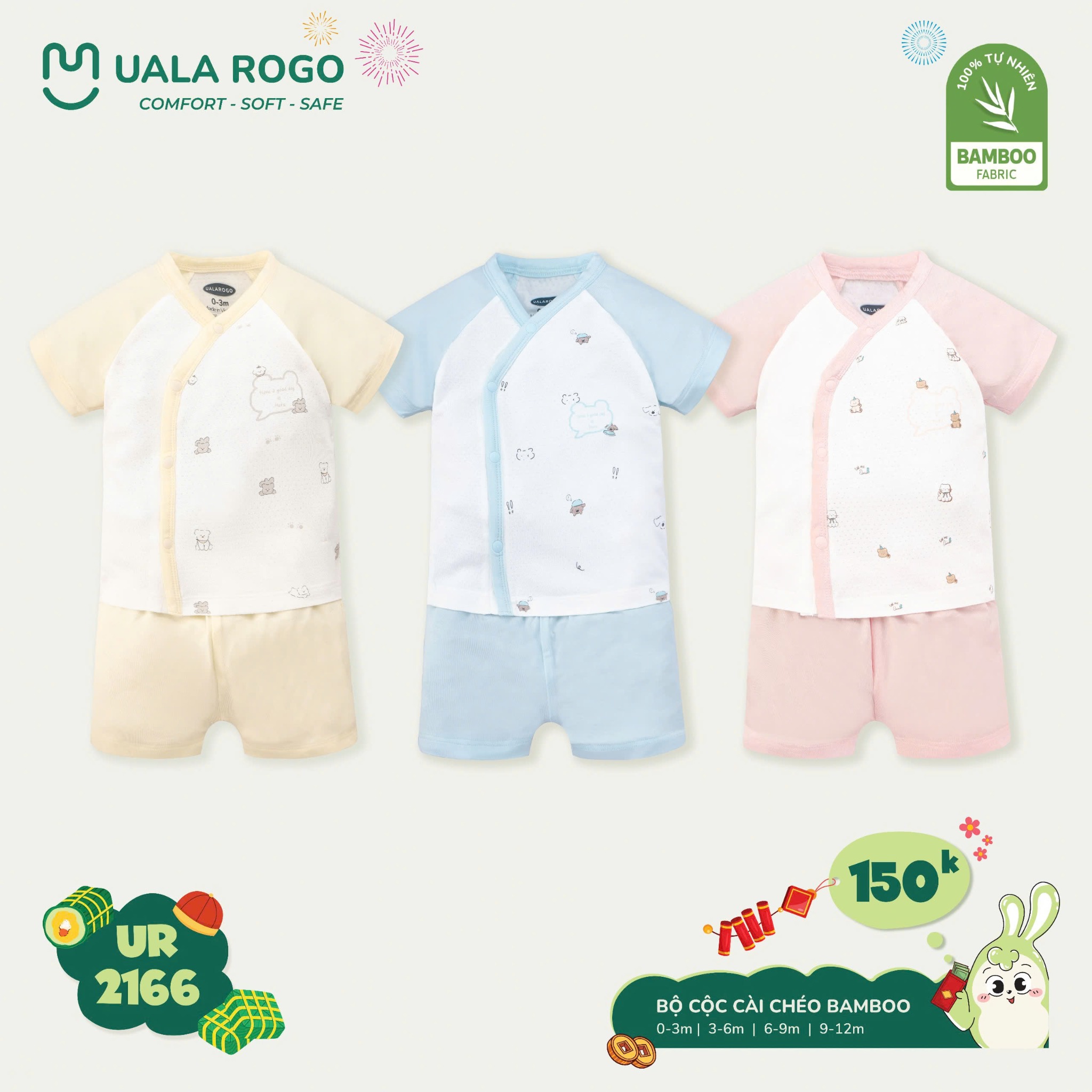 Bộ Cộc Cài Chéo Bamboo UR 2166