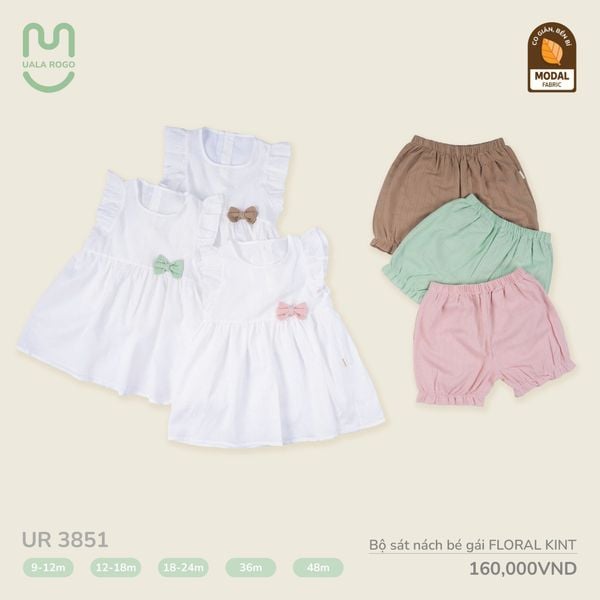  Bộ Sát Nách Bé Gái Floral Knit UR 3851 