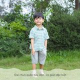  Set Áo Sơ Mi Quần Cộc Bomi Cotton UR 3865 