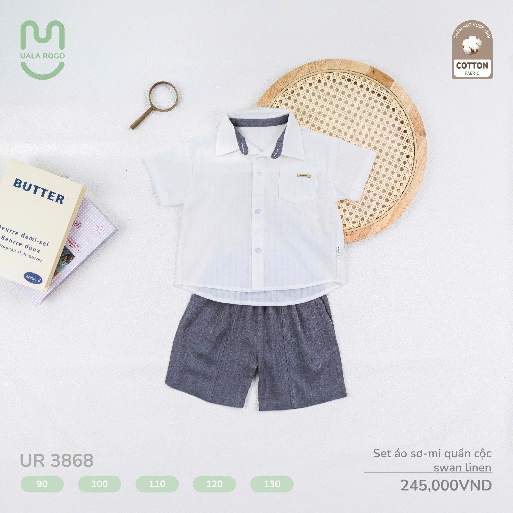  Set Áo Sơ Mi Quần Cộc Swan Linen UR 3868 
