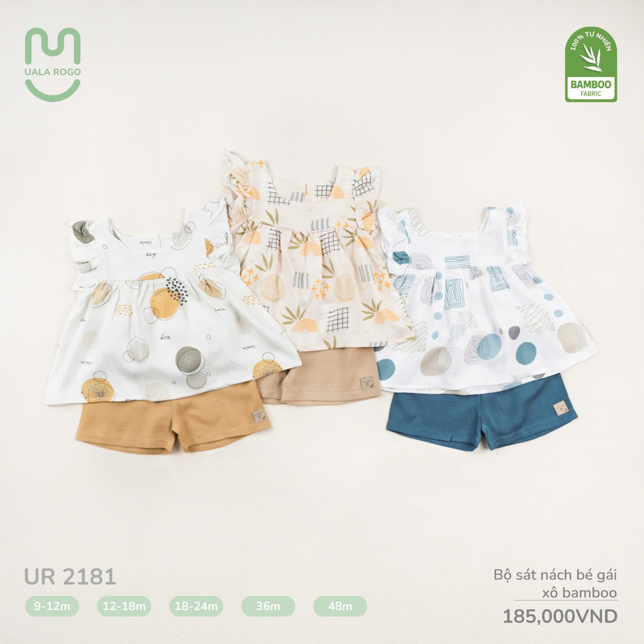 Bộ Sát Nách Bé Gái Xô Bamboo UR 2181