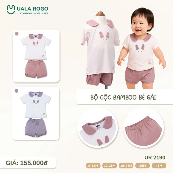  Bộ Cộc Bamboo Bé Gái UR 2190 