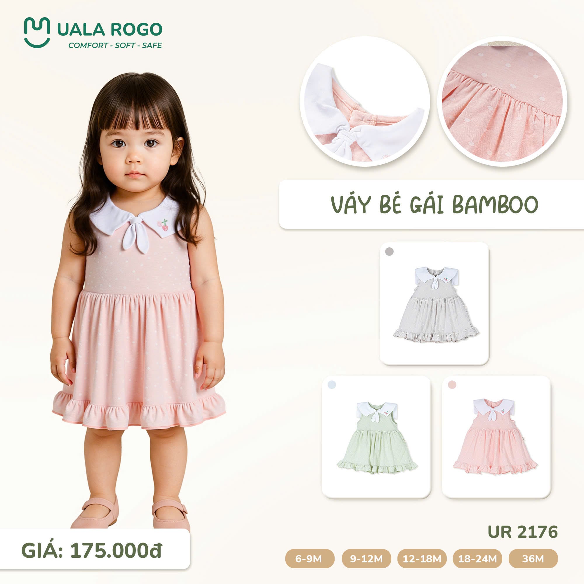 Váy Bé Gái Bamboo UR 2176
