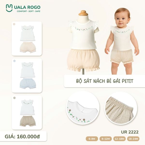  Bộ Sát Nách Bé Gái Petit UR 2222 