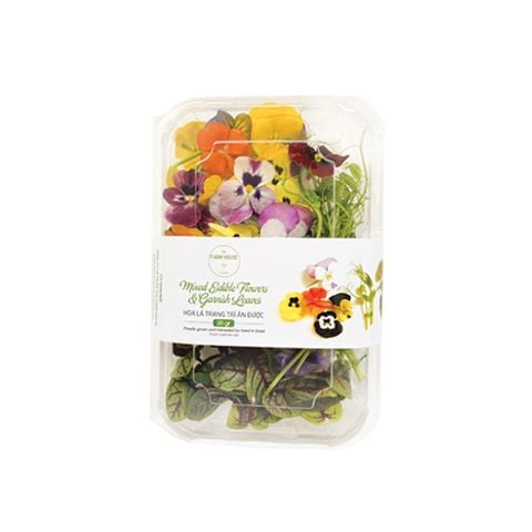  Hoa lá trang trí (Mixed edible flowers & garnish leaves) 