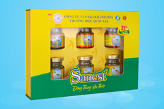 Nước yến sào Khánh Hòa Sanest Đông trùng Hạ thảo hộp 6 lọ 70ml - S005H6