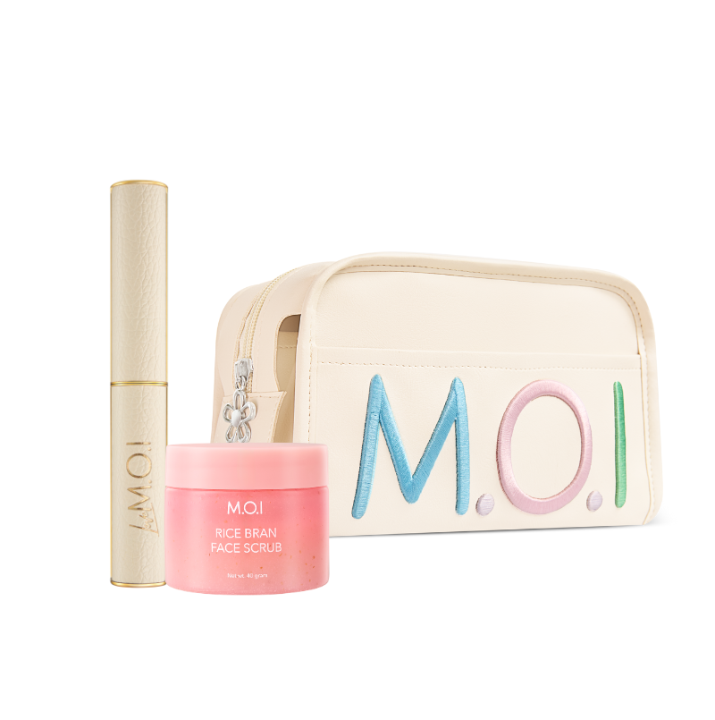 Bộ Quà Tặng Son LOVE M.O.I #2, Tẩy Tế Bào Chết Và Túi Da Iconic [Quà Tặng] 