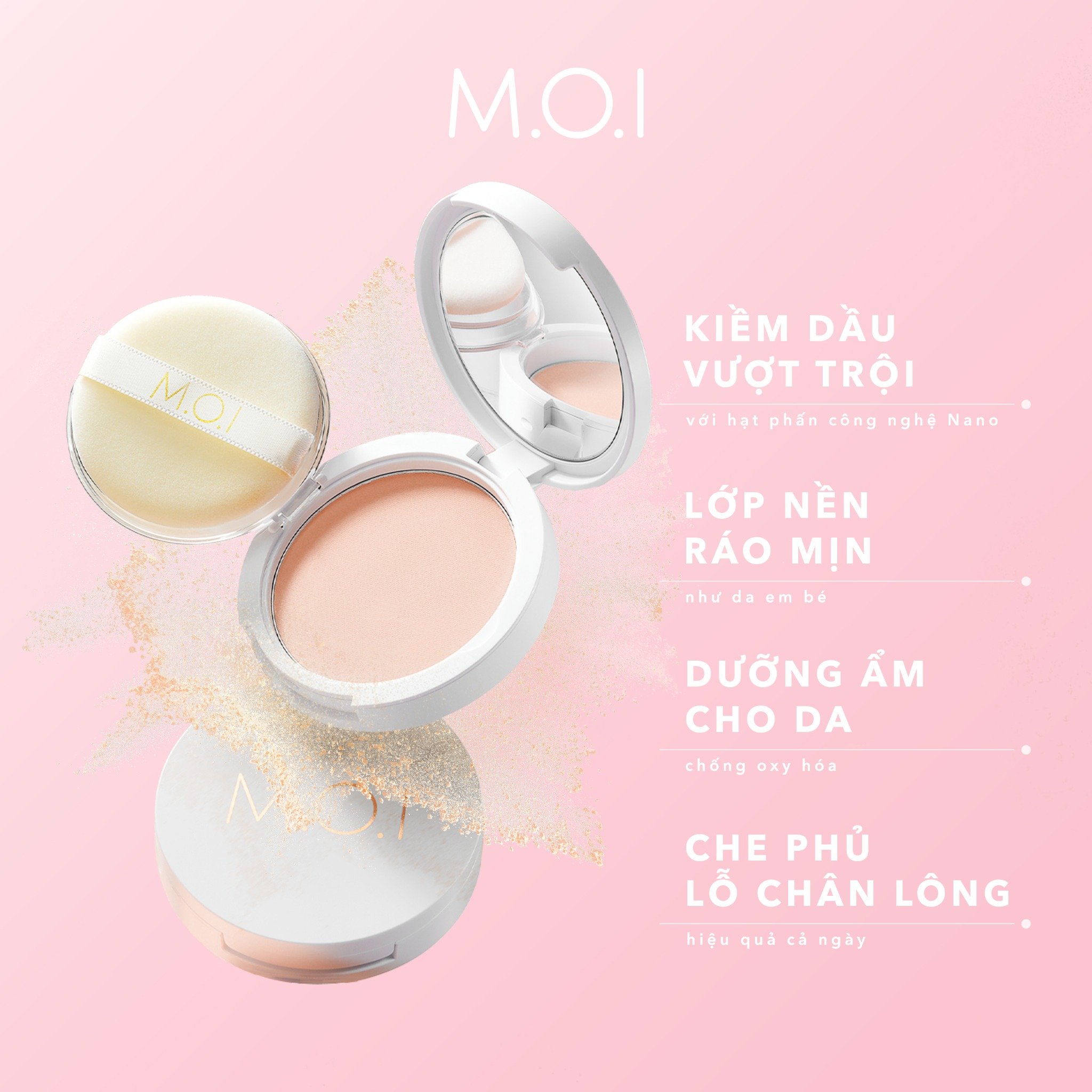  Bộ Đôi M.O.I Phấn Nước Premium Và Phấn Phủ Baby Skin 