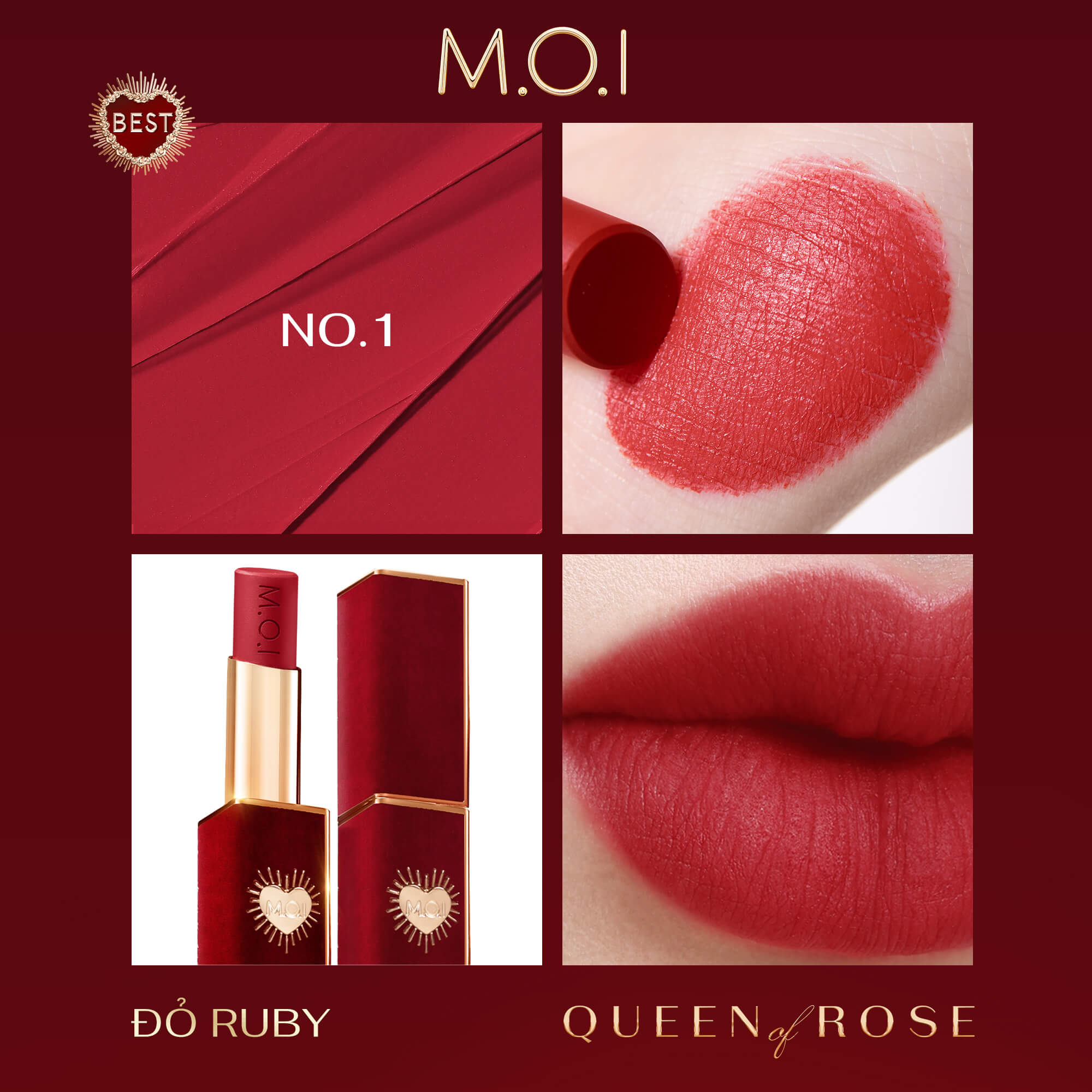  Son Thỏi Cao Cấp Queen Of Rose Phiên Bản Giới Hạn 
