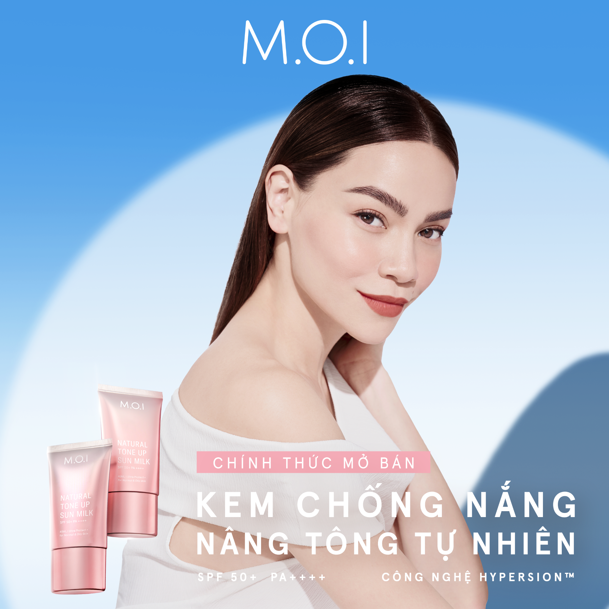  KEM CHỐNG NẮNG NÂNG TÔNG TỰ NHIÊN M.O.I 40ML 