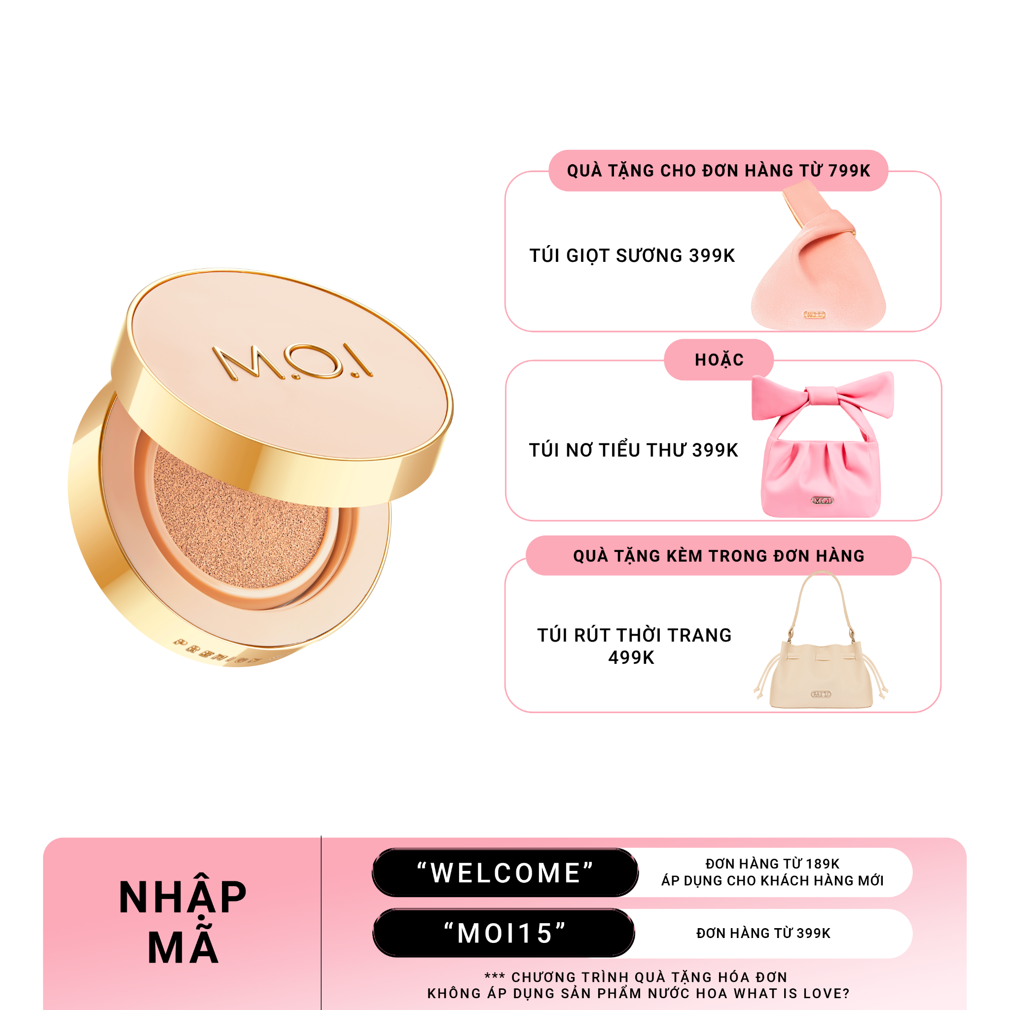 Phấn Nước M.O.I Premium Baby Skin Cushion