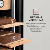 Tủ bảo quản Cigar và Rượu Vang 2in1 Klarstein Slim 45L
