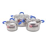 Bộ nồi Inox Smartcook 3 chiếc cỡ 16cm, 20cm, 24cm-SMR3