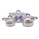 Bộ nồi Inox Smartcook 3 chiếc cỡ 16cm, 20cm, 24cm-SMR3