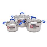 Bộ nồi Inox Smartcook 3 chiếc cỡ 16cm, 20cm, 24cm-SMR3